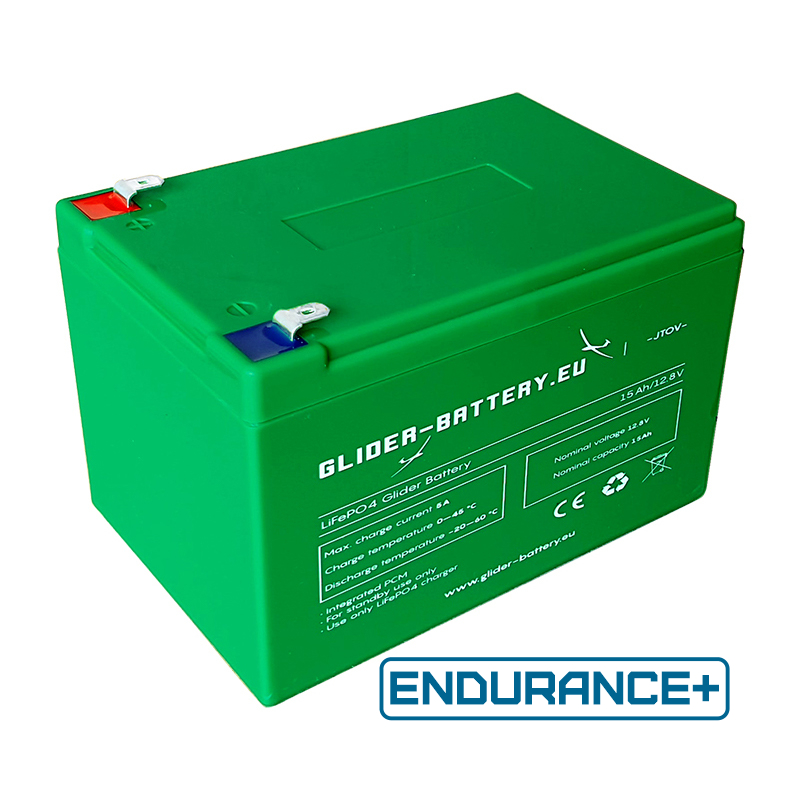 Batterie pour planeur LiFePO4, 15AH ENDURANCE+